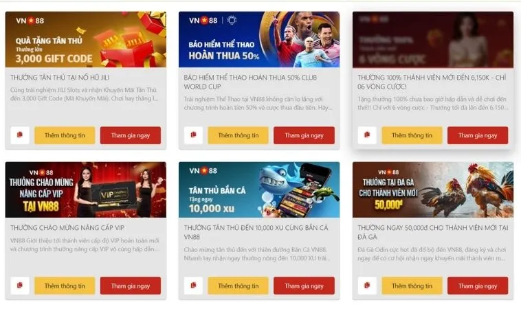 Khuyến Mãi VN88: Cơ Hội Vàng Cho Người Chơi Online 2 Vô vàn các chương trình khuyến mãi VN88 hấp dẫn tặng hội viên