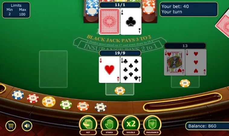 Trò Chơi Blackjack Tại VN88: Bí Quyết Thành Công Từ Chuyên Gia Cá Cược 2 Giao diện chơi Blackjack tại VN88
